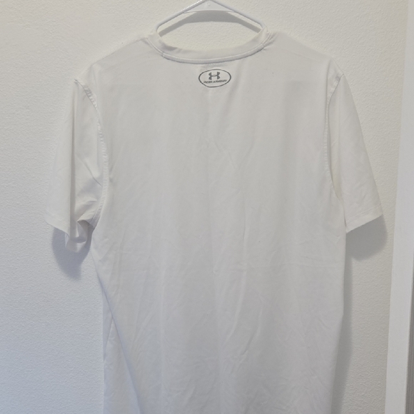Under Armour Men's White V-Neck Tee - Picture 3 of 3